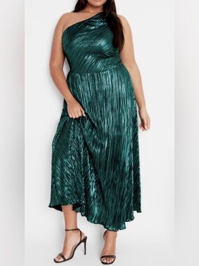 City Chic Kamila Dress - Emerald
